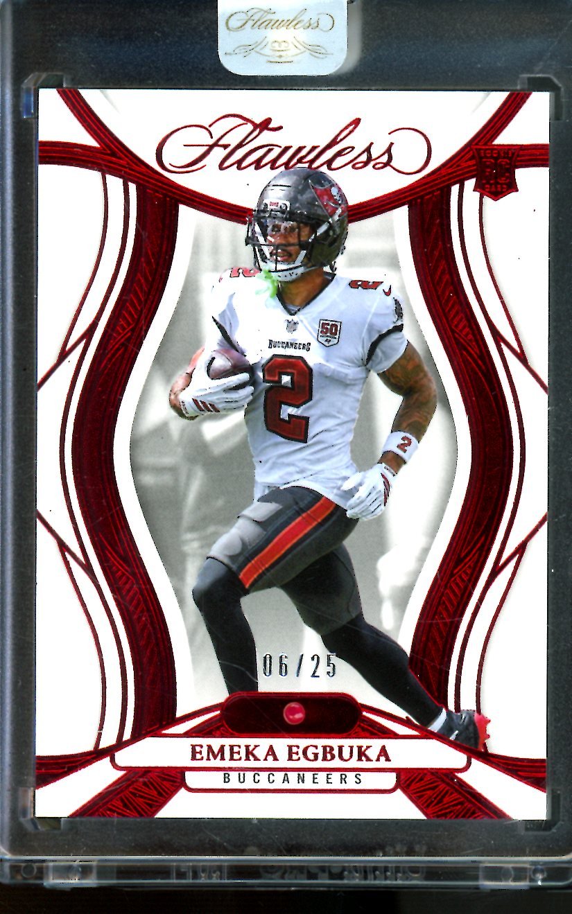 2025 Panini Flawless Emeka Egbuka Ruby Rookie /25 Buccaneers