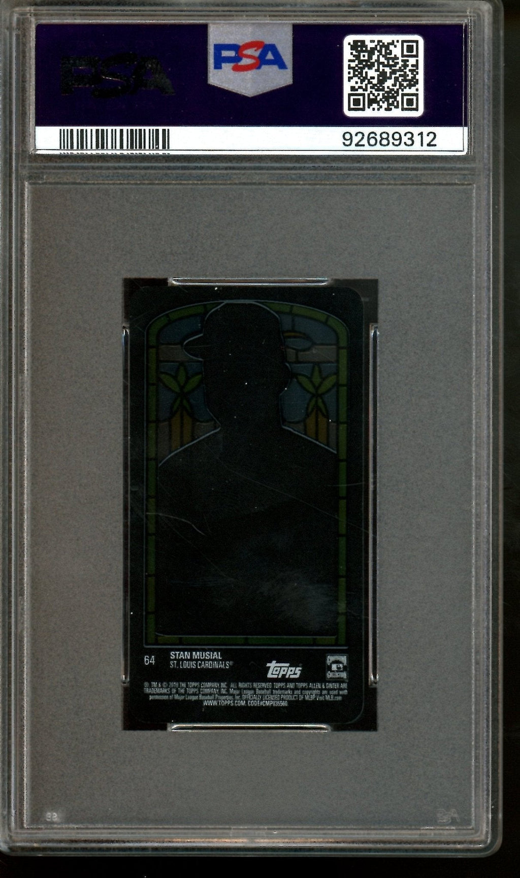 2019 Topps Allen and Ginter Stan Musial Mini Stained Glass SSP PSA 10 Cardinals