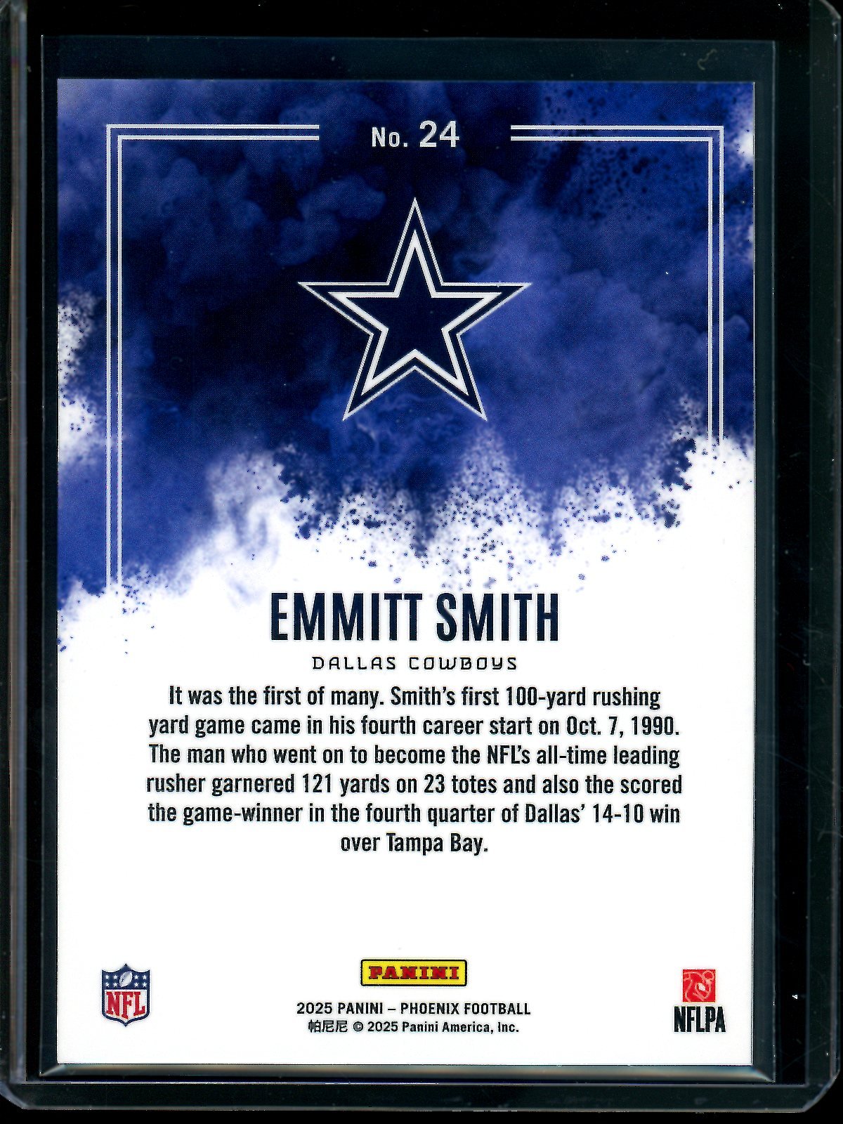 2025 Panini Phoenix Emmitt Smith Color Blast Case Hit Cowboys