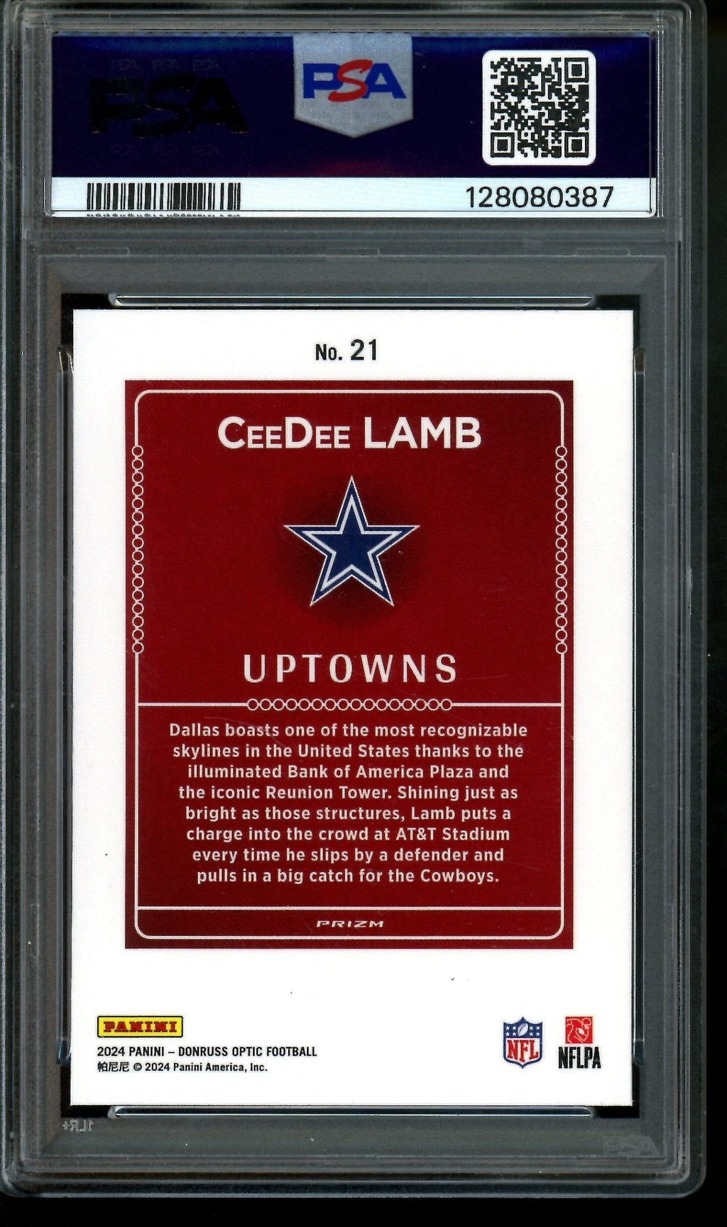 2024 Panini Optic CeeDee Lamb Uptowns Case Hit PSA 10 Cowboys