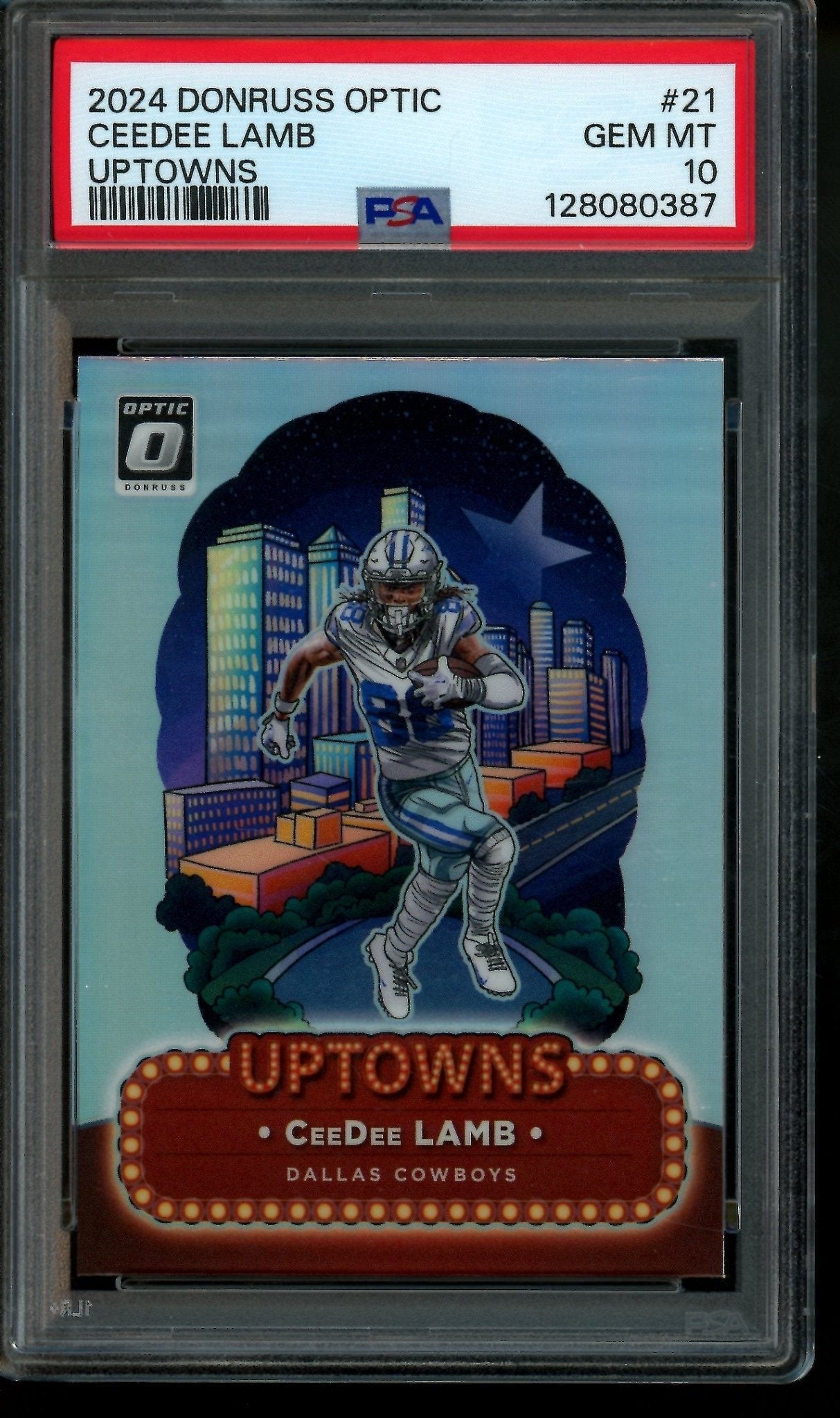 2024 Panini Optic CeeDee Lamb Uptowns Case Hit PSA 10 Cowboys