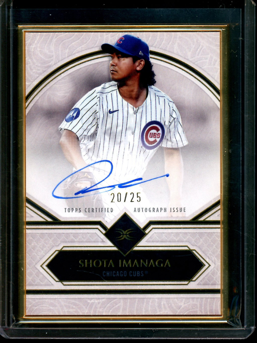 2025 Topps Definitive Shota Imanaga Golden Frame Autograph /25 Cubs