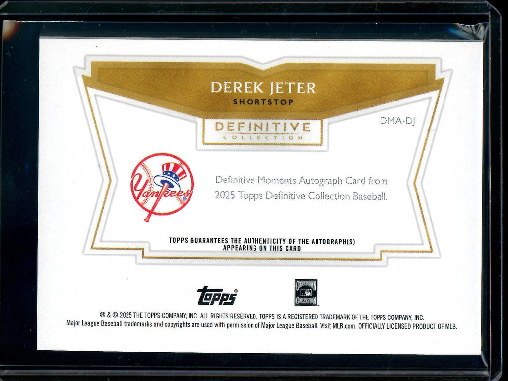 2025 Topps Definitive Derek Jeter Moments Autograph Inscription /10 Yankees