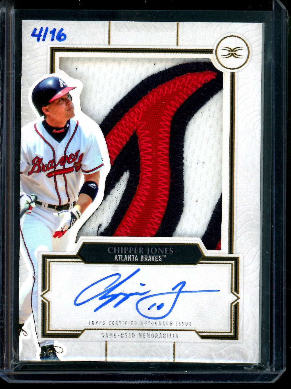 2025 Topps Definitive Chipper Jones Autograph Ultra Patch /16 Braves