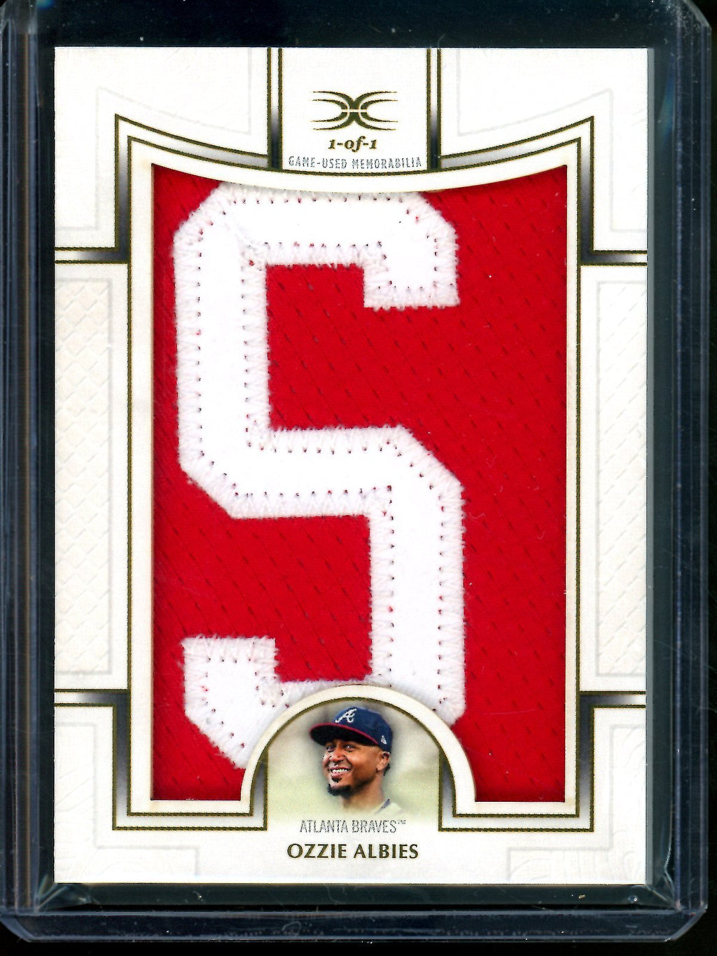 2025 Topps Definitive Ozzie Albies Nameplate Relic 1/1 Braves