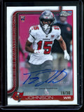 2025 Topps Chrome Tez Johnson White Rookie Autograph /30 Buccaneers
