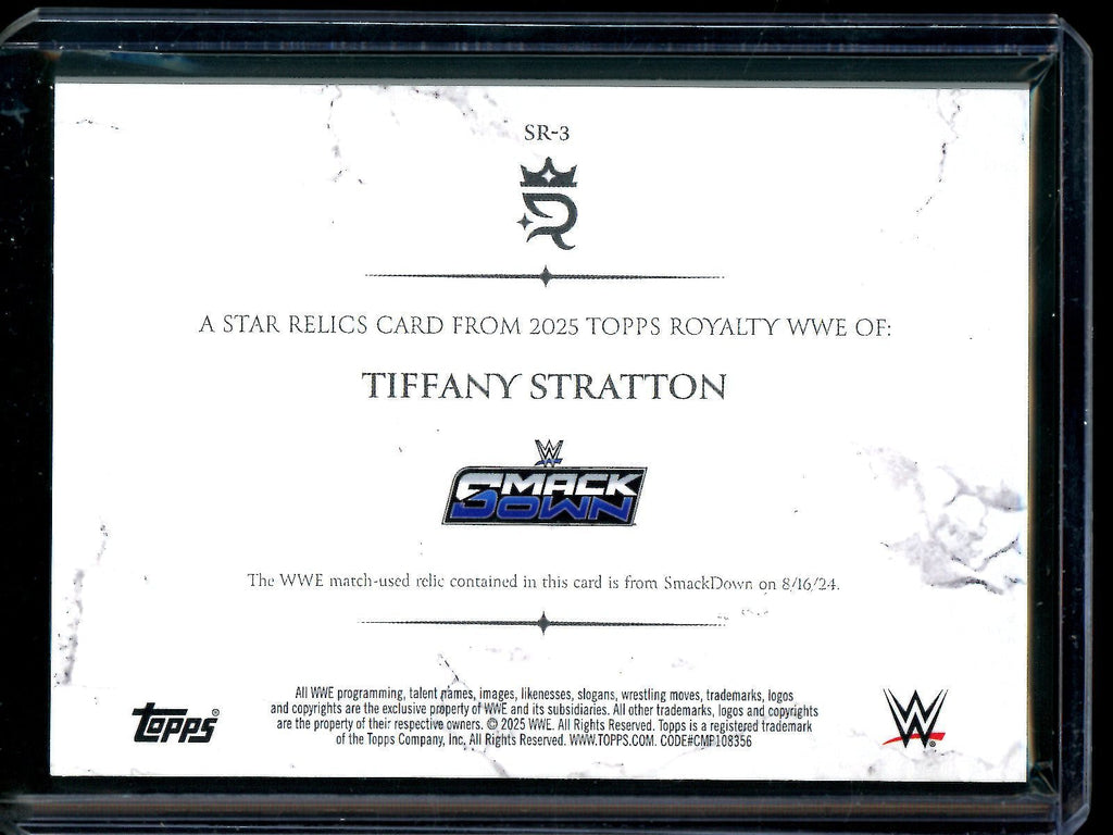 2025 Topps Royalty Tiffany Stratton Star Relics Card #SR-3 /50