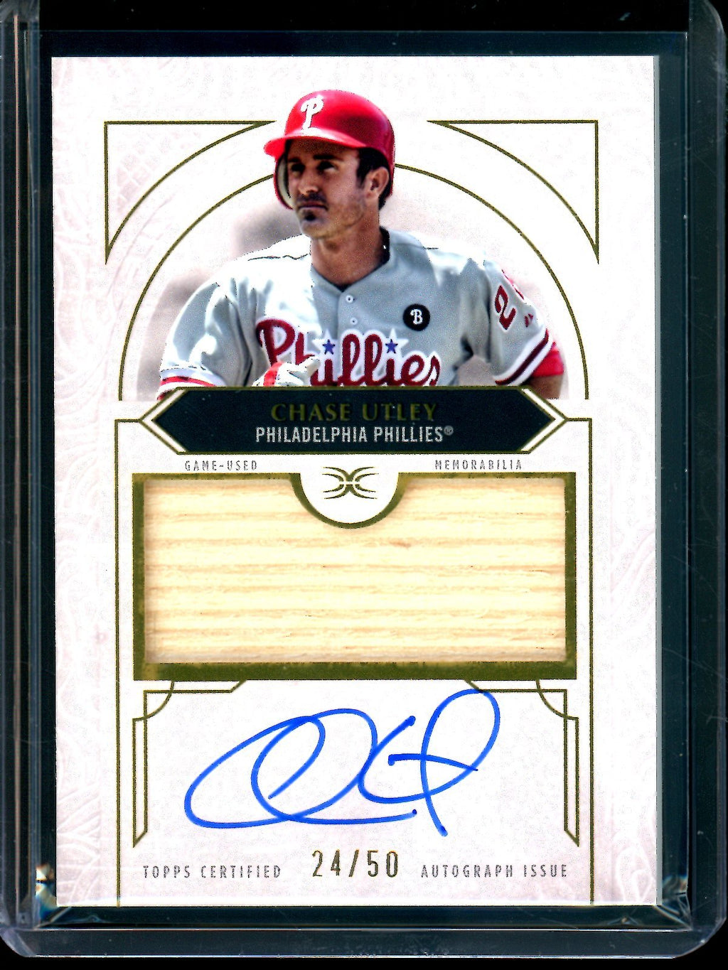 2025 Topps Definitive Chase Utley Bat Relic Autograph /50 Phillies