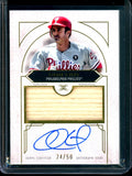 2025 Topps Definitive Chase Utley Bat Relic Autograph /50 Phillies