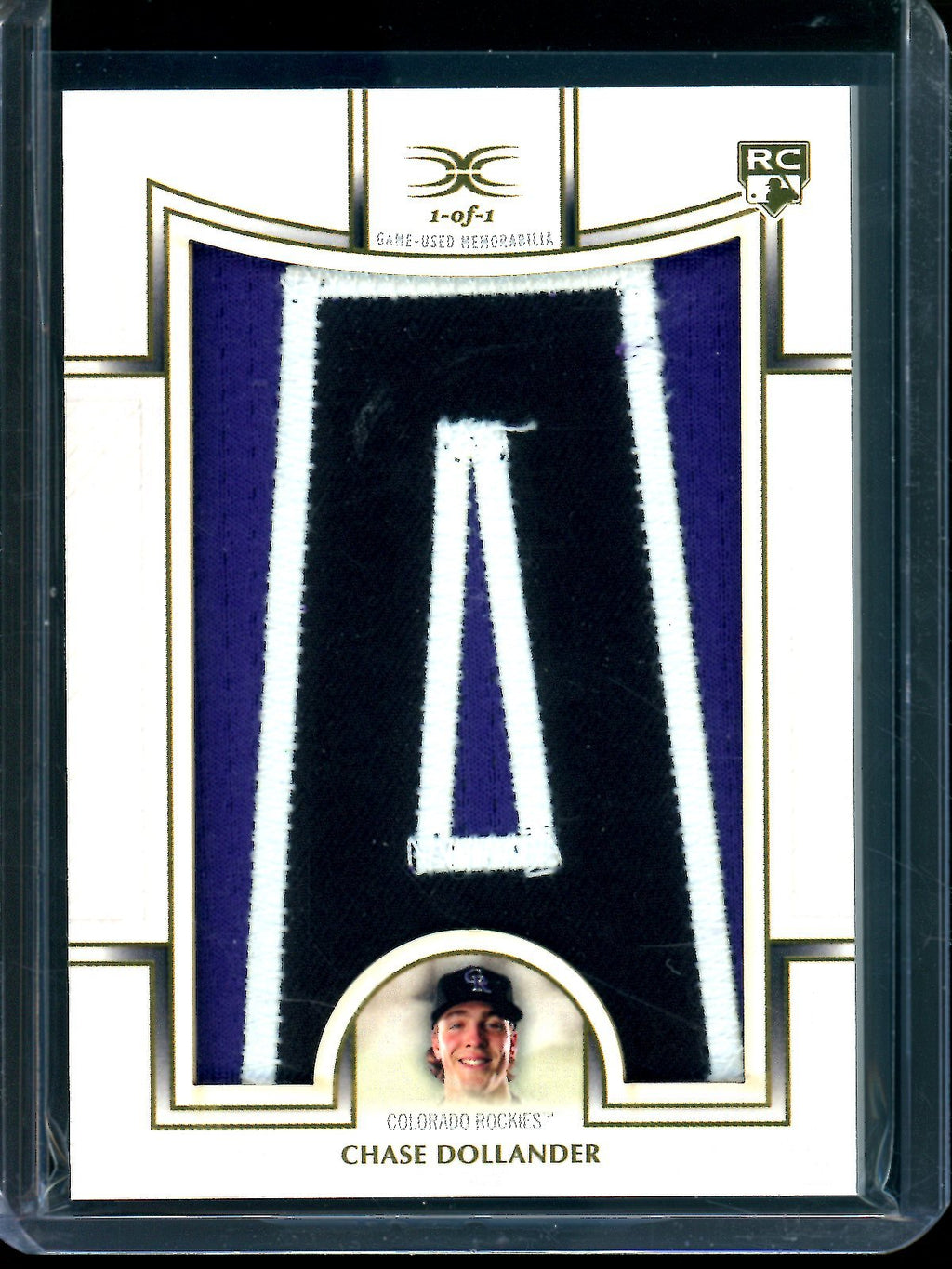 2025 Topps Definitive Chase Dollander Nameplate Relic 1/1 #DNC-CD Rockies