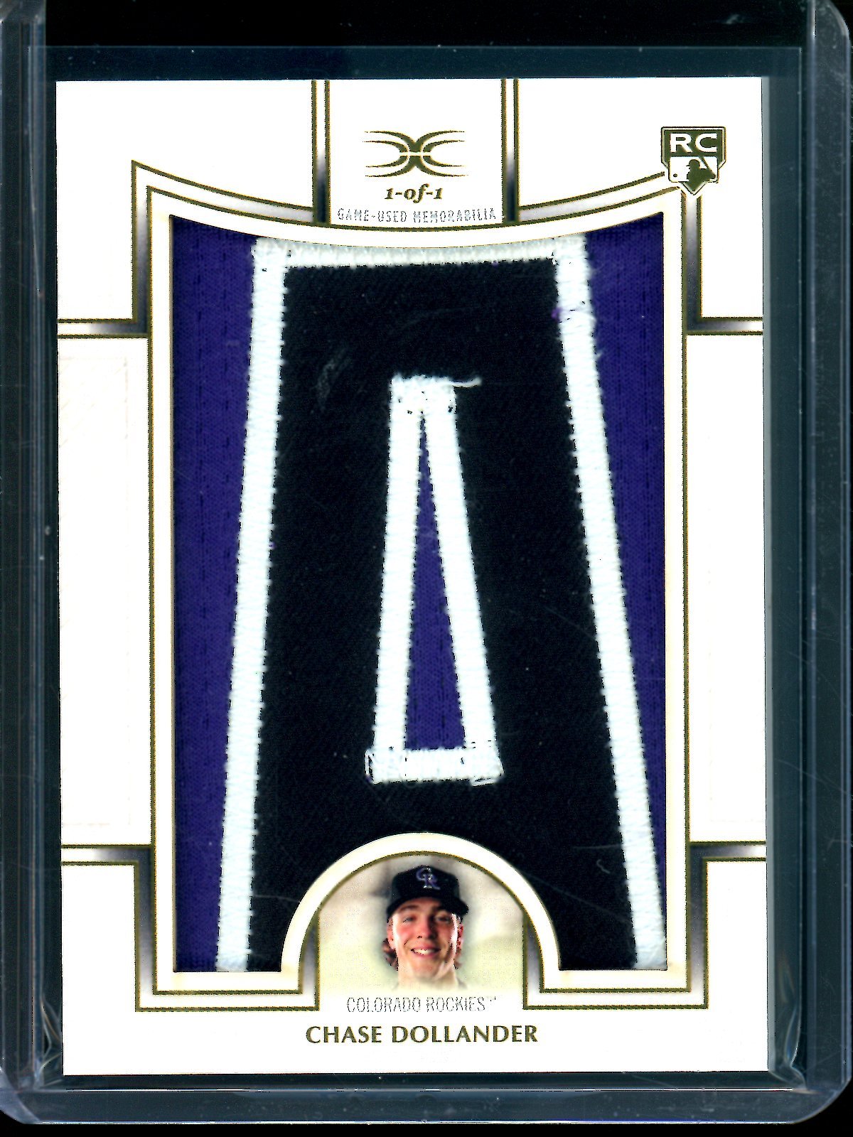 2025 Topps Definitive Chase Dollander Nameplate Relic 1/1 #DNC-CD Rockies