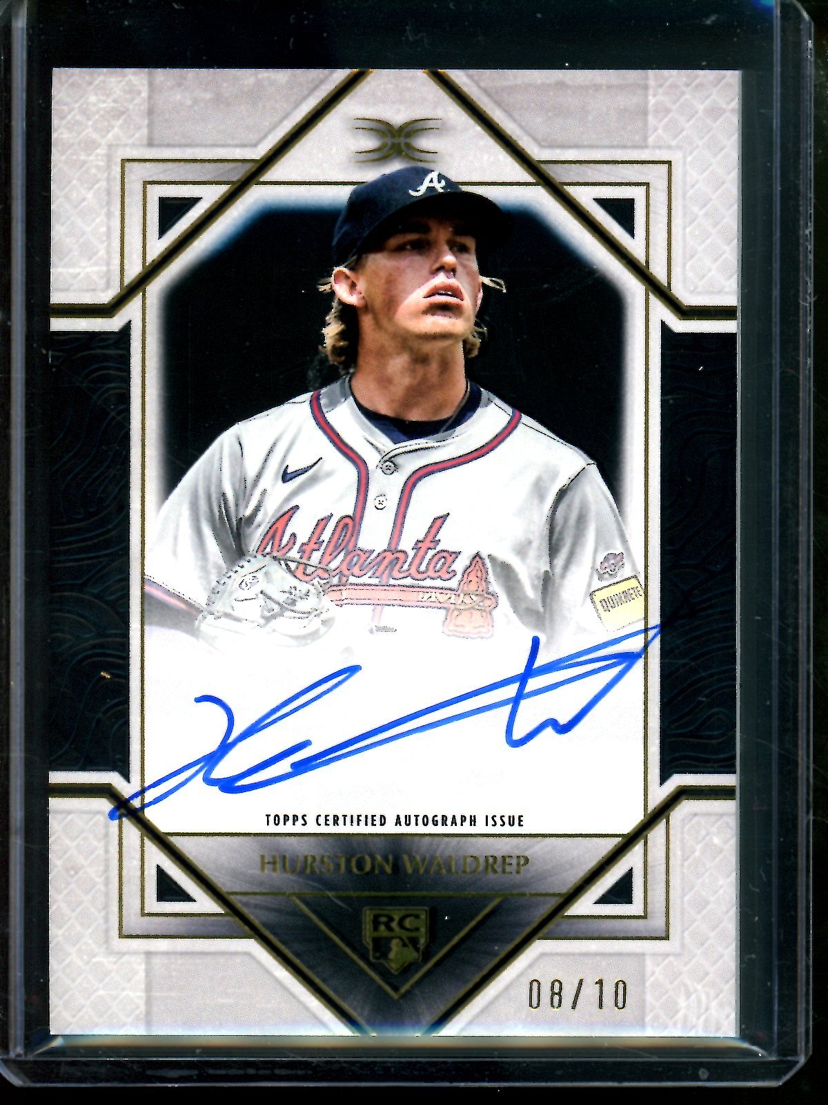 2025 Topps Definitive Hurston Waldrep Black Rookie Autograph /10 Braves