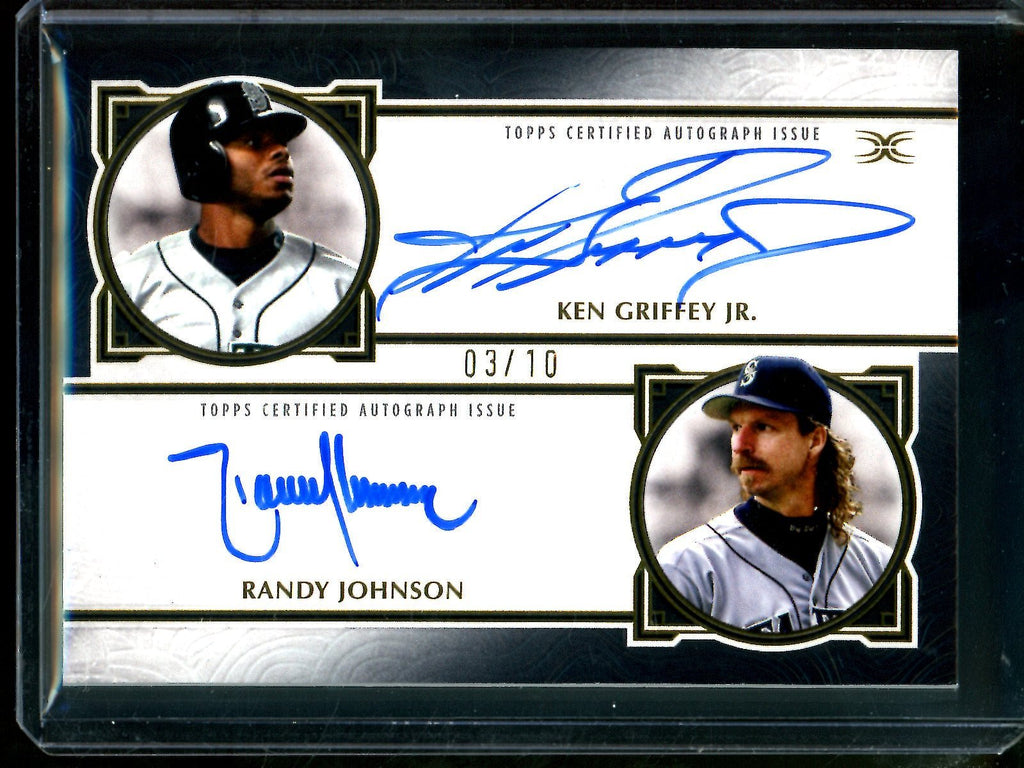 2025 Topps Definitive Ken Griffey Jr / Randy Johnson Dual Autograph /10 Black #DAC-GJ Mariners