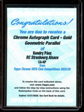2026 Topps Chrome Kendry Paez Gold Geometric Refractor Autograph /50 Redemption RC Strasbourg Alsace