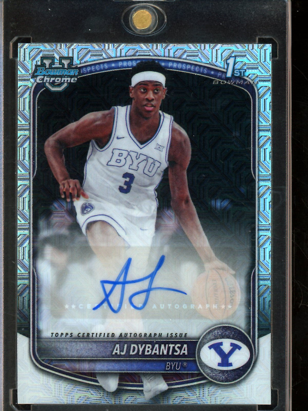 2025 Bowman Chrome AJ Dybantsa 1st Mojo Refractor Autograph BYU