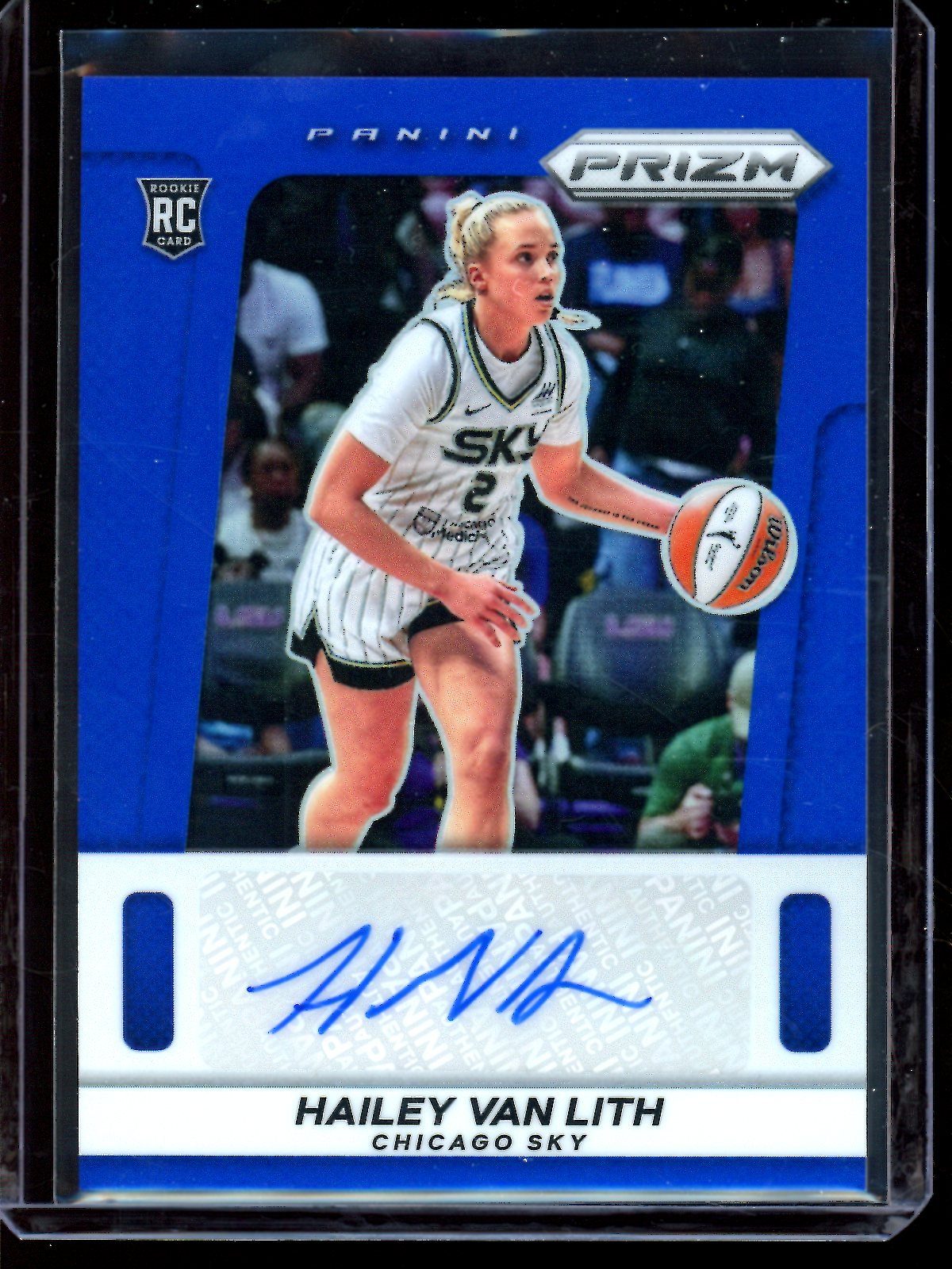 2025 Panini Prizm Hailey Van Lith Blue Rookie Autograph /75 Chicago Sky