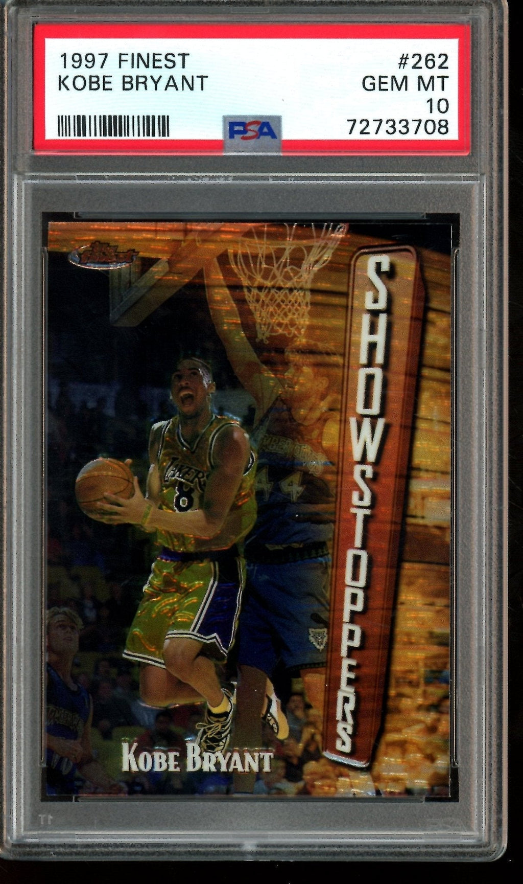 1997 Topps Finest Kobe Bryant Showstoppers PSA 10 Lakers