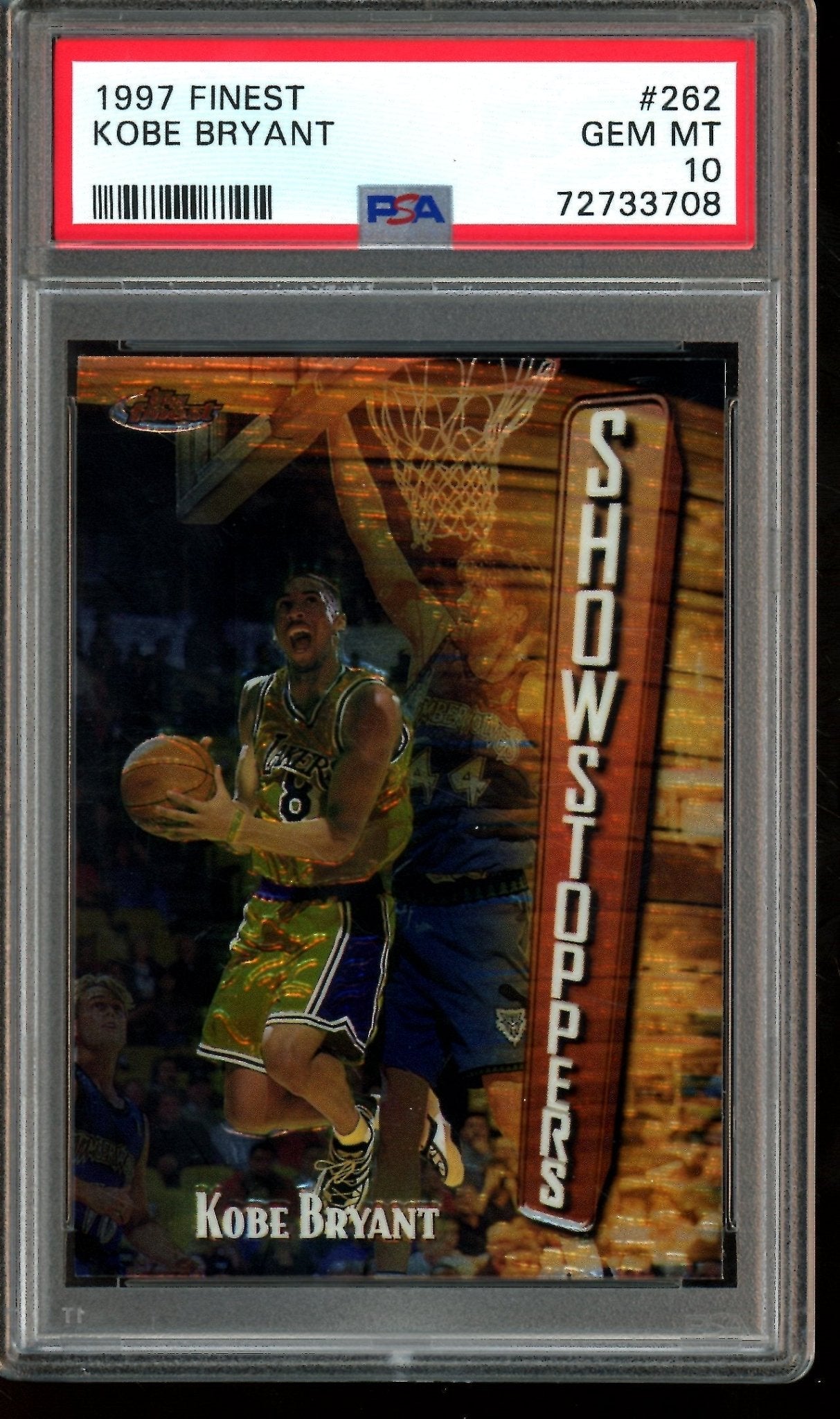 1997 Topps Finest Kobe Bryant Showstoppers PSA 10 Lakers