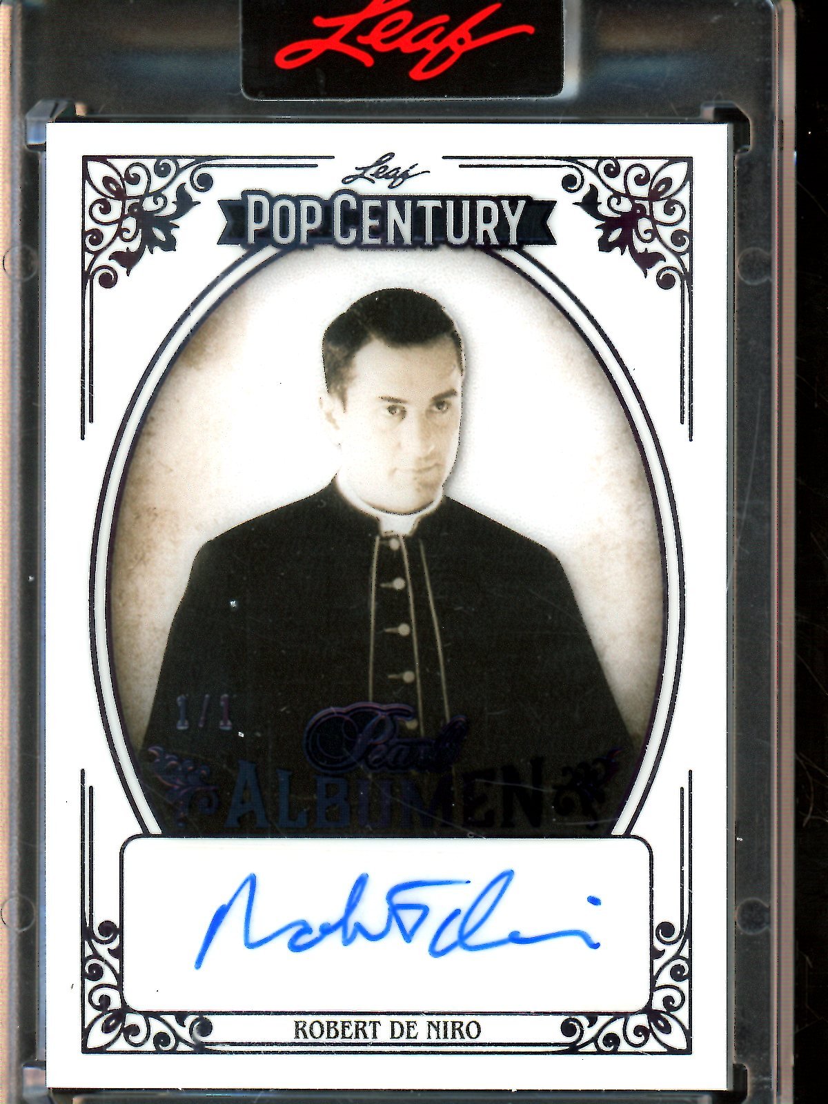 2026 Leaf Pop Century Robert De Niro Albumen Pearl Autograph Encased #PA-RD1