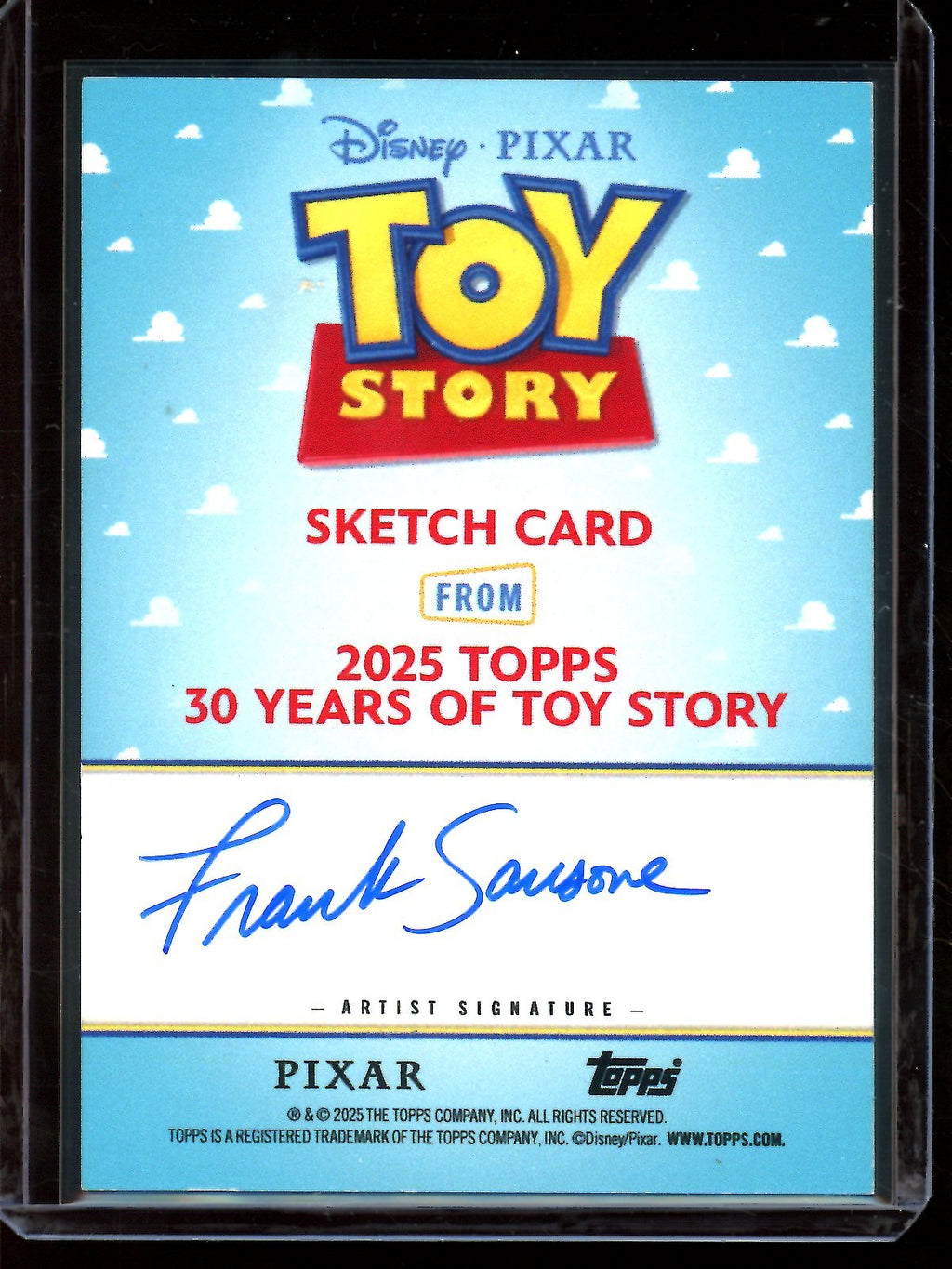 2025 Topps 30 Years of Toy Story Slinky 1/1 Sketch Card Frank Sansone