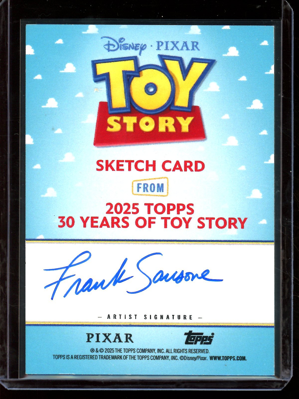 2025 Topps 30 Years of Toy Story Slinky 1/1 Sketch Card Frank Sansone