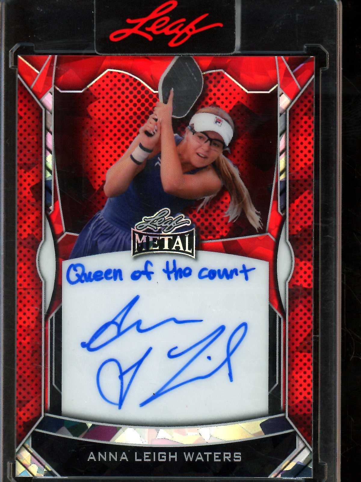 2025 Leaf Metal Anna Leigh Waters Red Cracked Ice Autograph /25 Inscribed