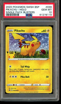 2020 Pokemon Single Pack Blisters Pikachu Holo SWSH039 PSA 10