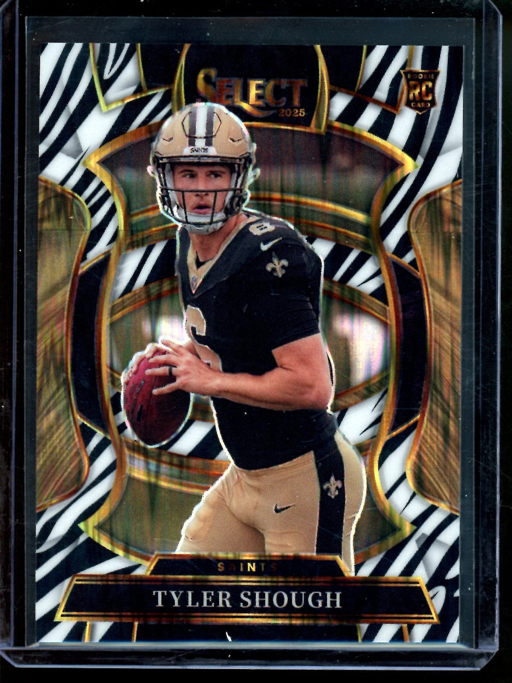 2025 Panini Select Tyler Shough Zebra Rookie SSP Saints
