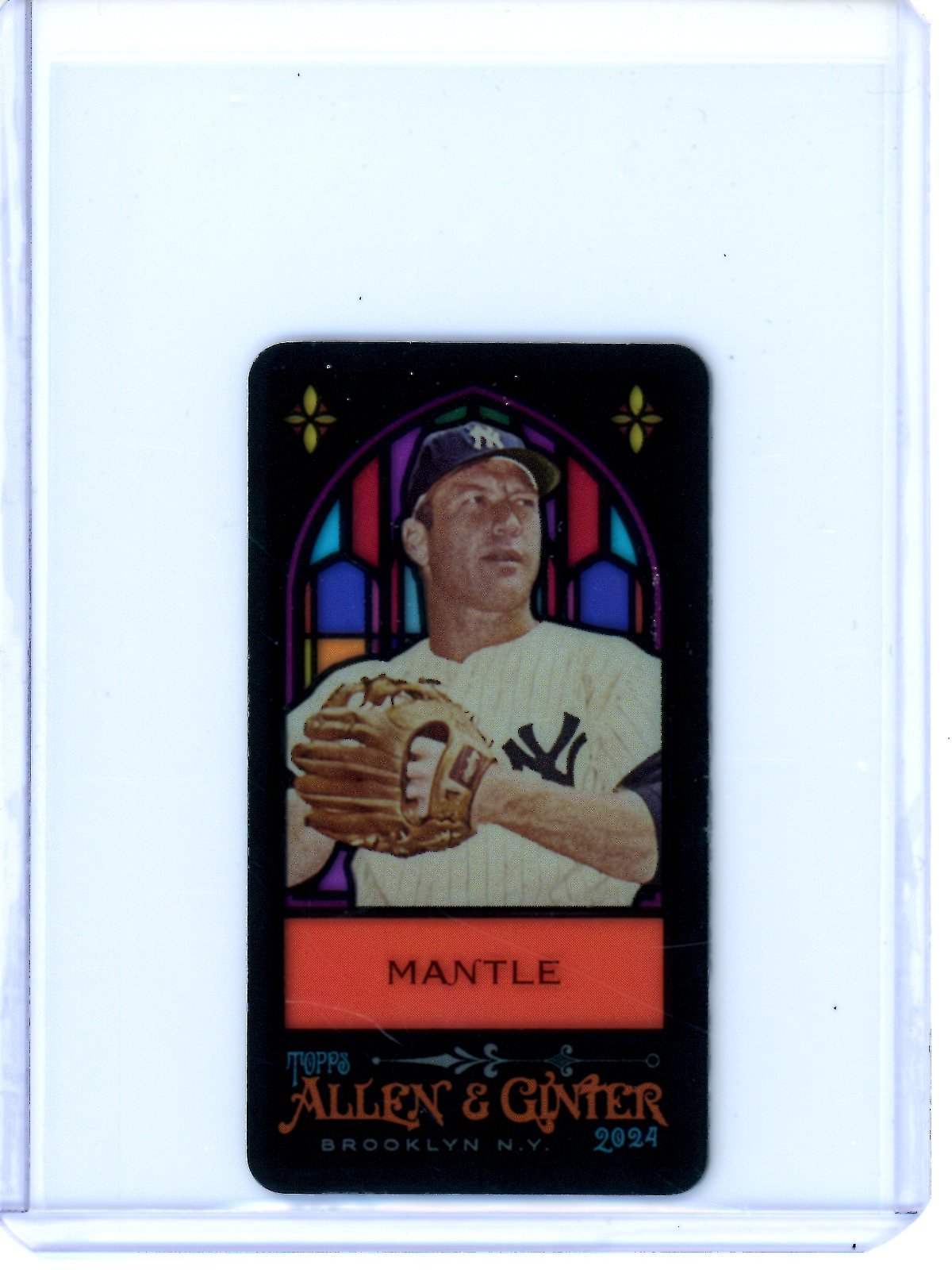 2024 Topps Allen and Ginter Mickey Mantle Mini Stained Glass SSP Yankees