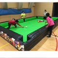 Snooker Football Interactive Table With 16 Balls Black Inflatable Billard for Soccer Event