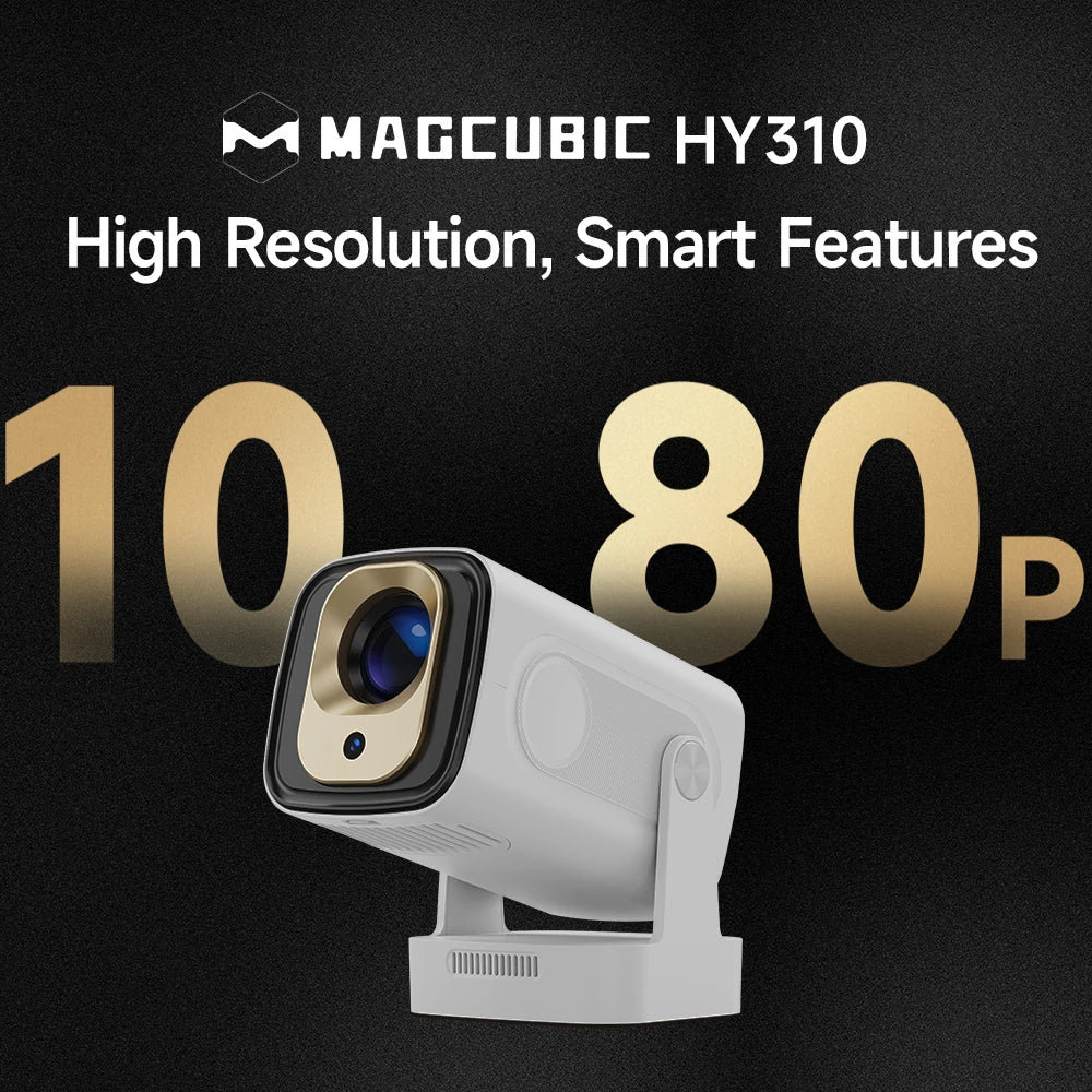 Magcubic Projector HY310 Auto Focus 4K Native 1080P 330ANSI Android11 5W Speaker Air Mouse Voice Assistant Upgrated HY300