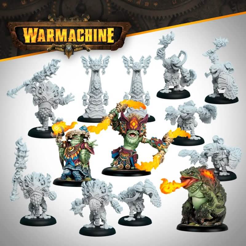 Warmachine: Southherd Kriels Fire tongue Warriors Command Cadre Set