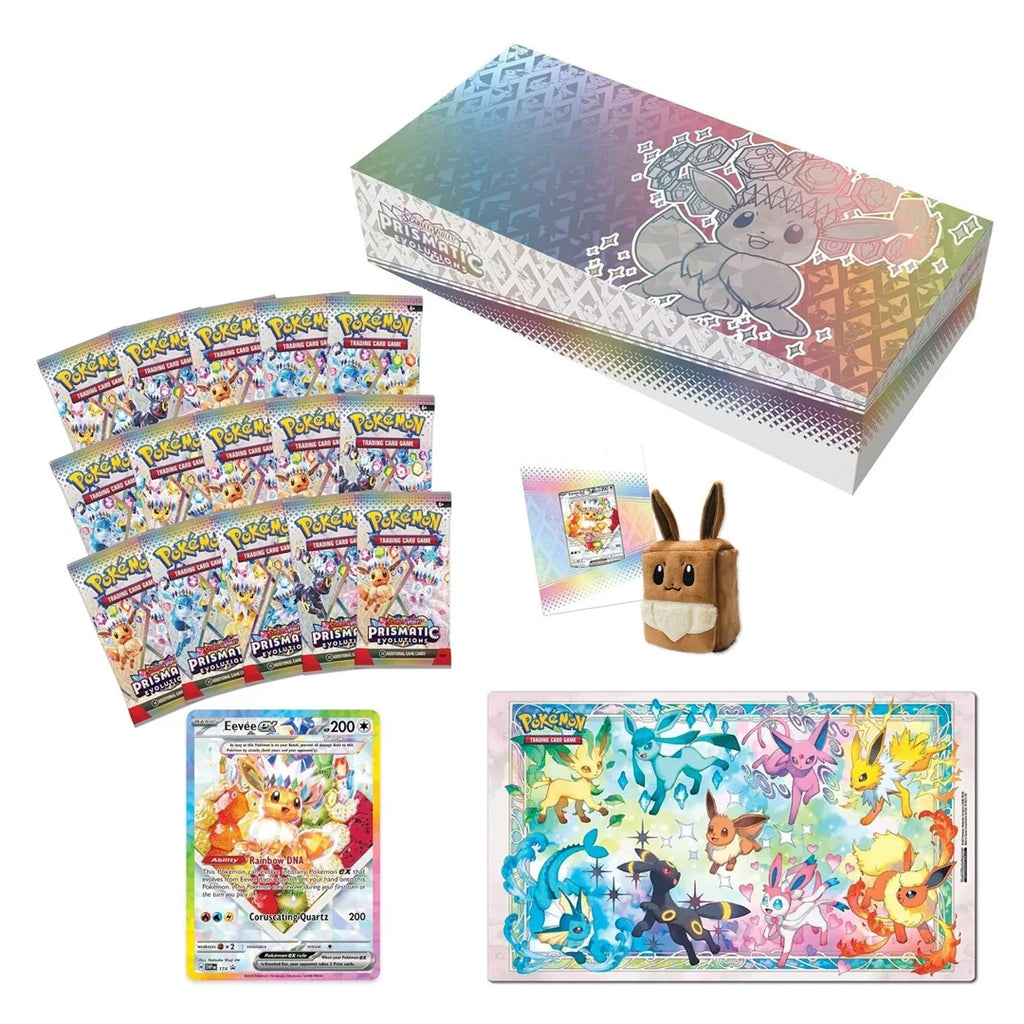 Prismatic Evolutions Super Premium Collection Box and Golden Ticket
