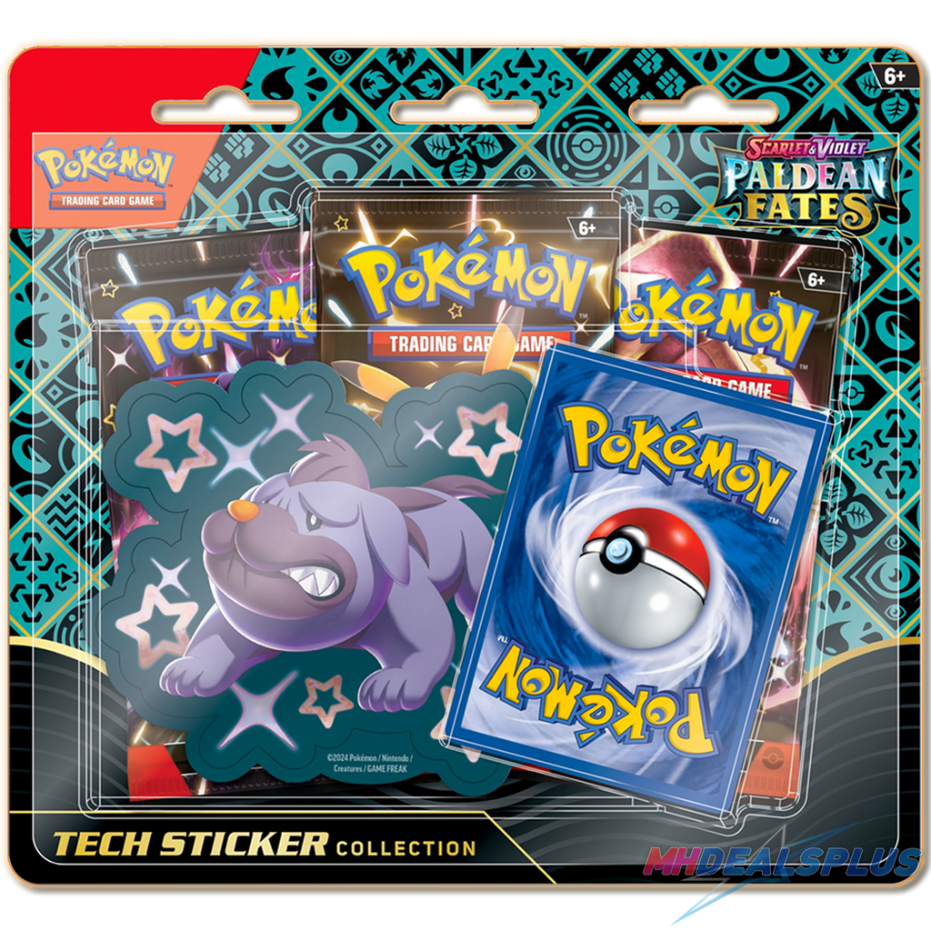 Pokemon Paldean Fates Tech Sticker Collection Set of 3