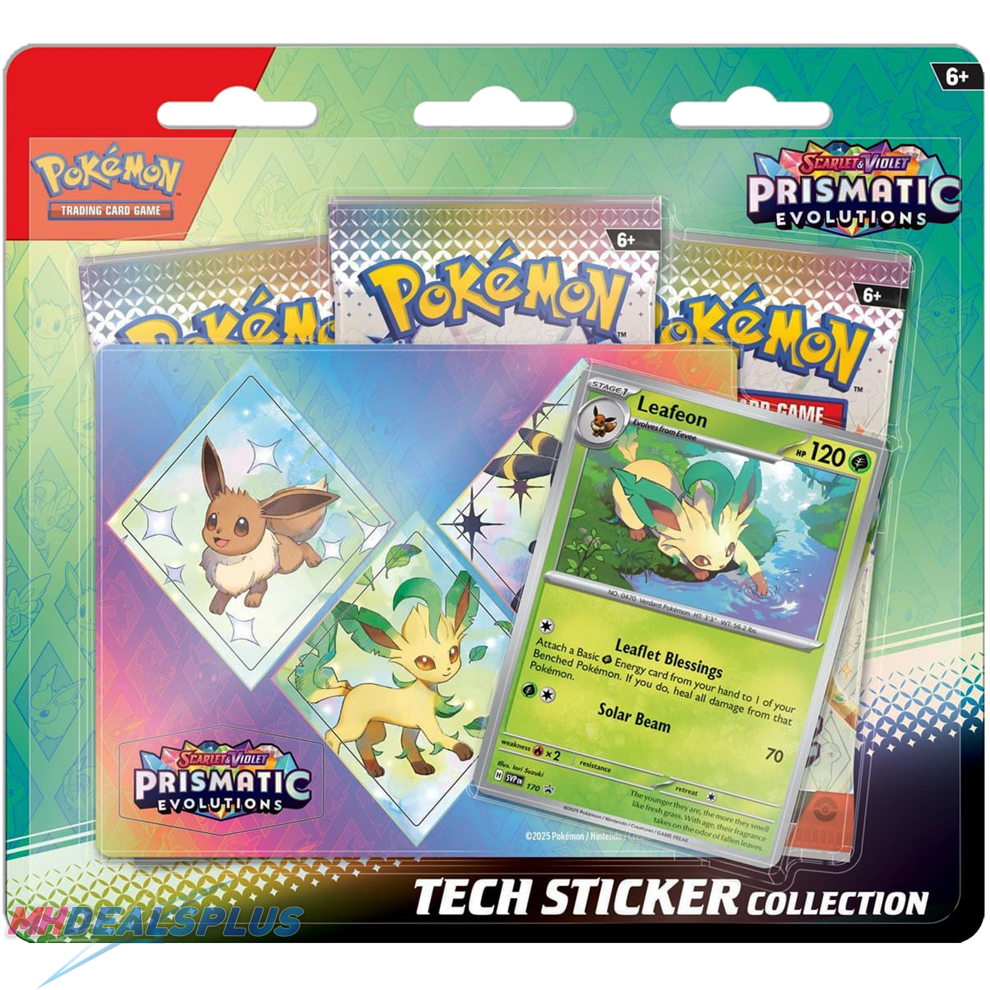 Pokemon Prismatic Evolutions Tech Sticker Collection Set of 3