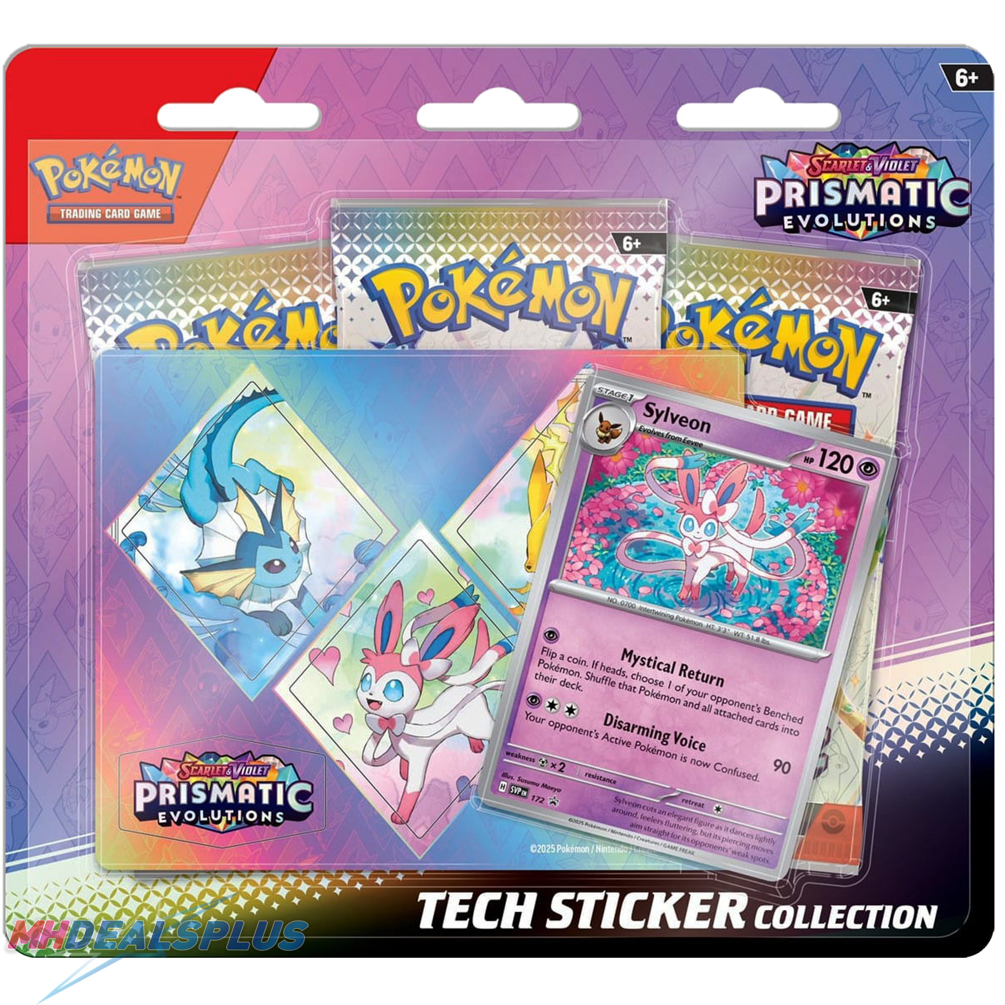 Pokemon Prismatic Evolutions Tech Sticker Collection Set of 3