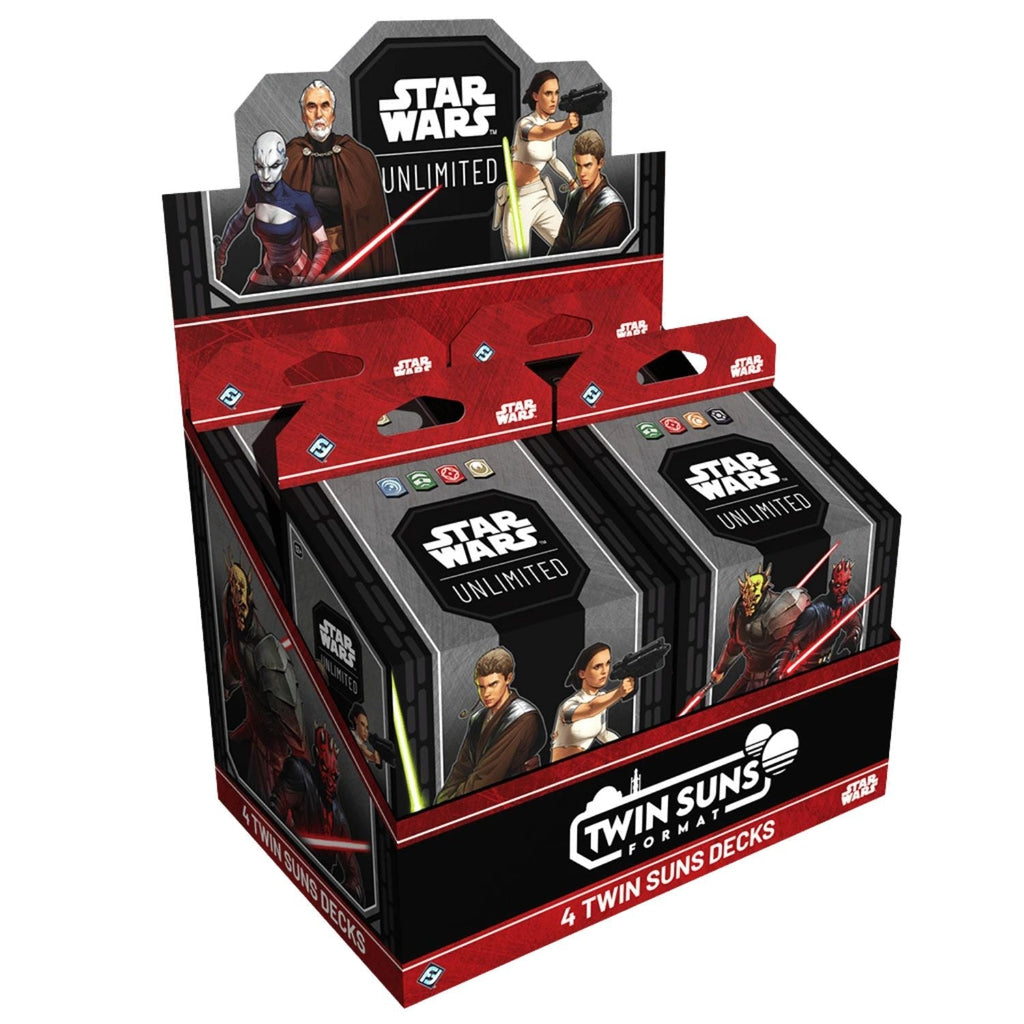 Star Wars: Unlimited – 2026 Twin Suns Deck-Display (4er-Set)