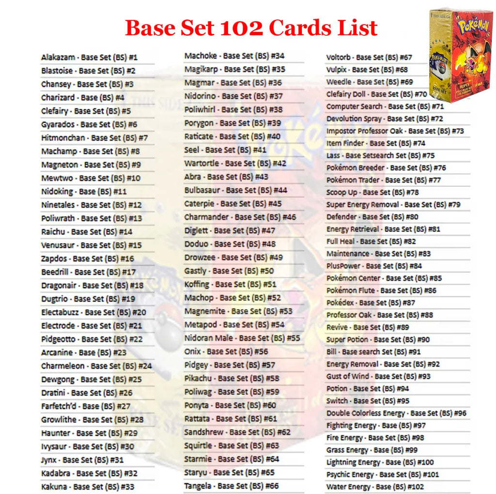 Pokémon Trading Cards Box Set 1ST Edition. Unlimited Edition