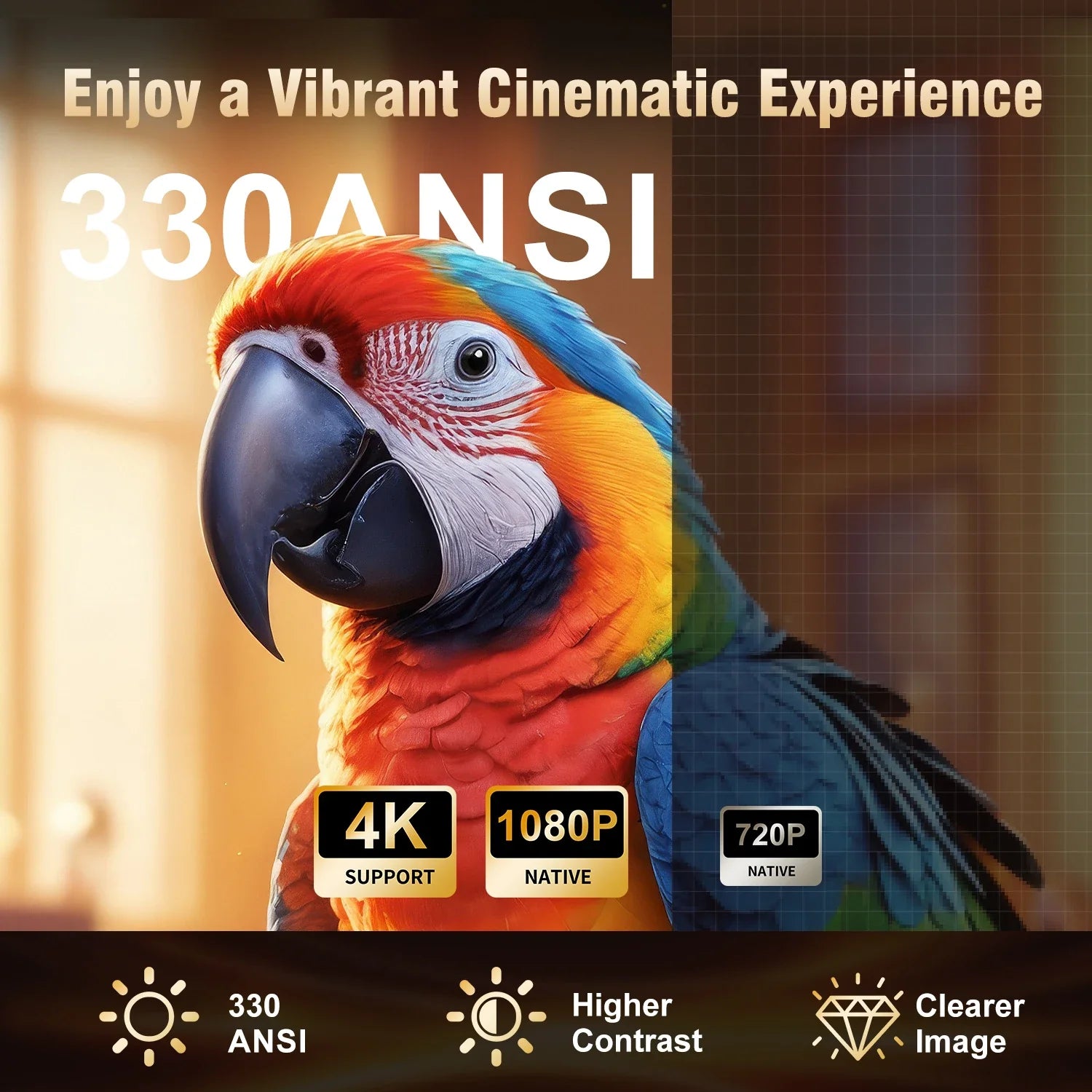 Magcubic Projector HY310 Auto Focus 4K Native 1080P 330ANSI Android11 5W Speaker Air Mouse Voice Assistant Upgrated HY300