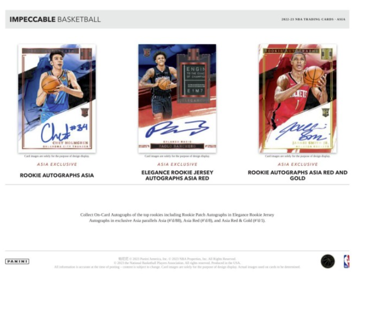 2022-23 Panini Impeccable NBA Basketball Asia Box