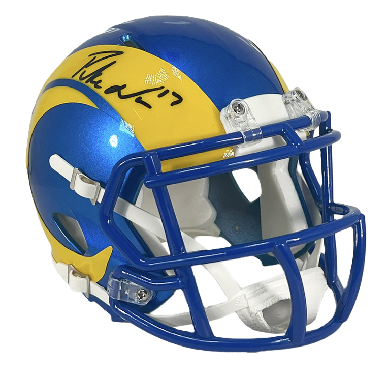 Puka Nacua Autographed  Los Angeles Rams Speed Mini Football Helmet (Fanatics)