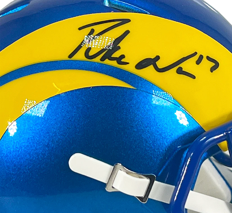 Puka Nacua Autographed  Los Angeles Rams Speed Mini Football Helmet (Fanatics)