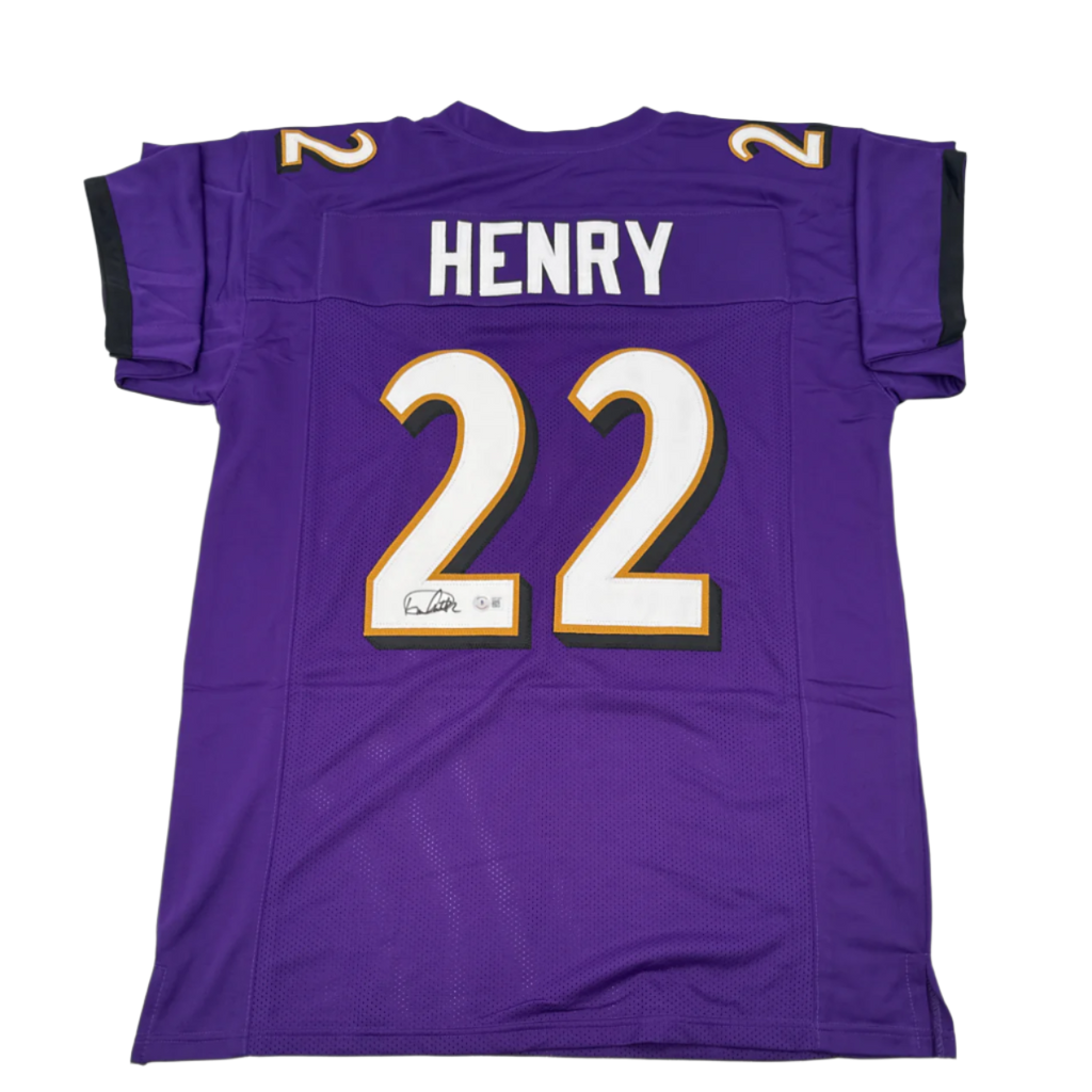 Autographed Derrick Henry Custom Purple Jersey (Beckett)