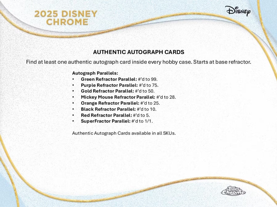 Disney Chrome 7-Pack Blaster 40-Box (Topps 2025) Case