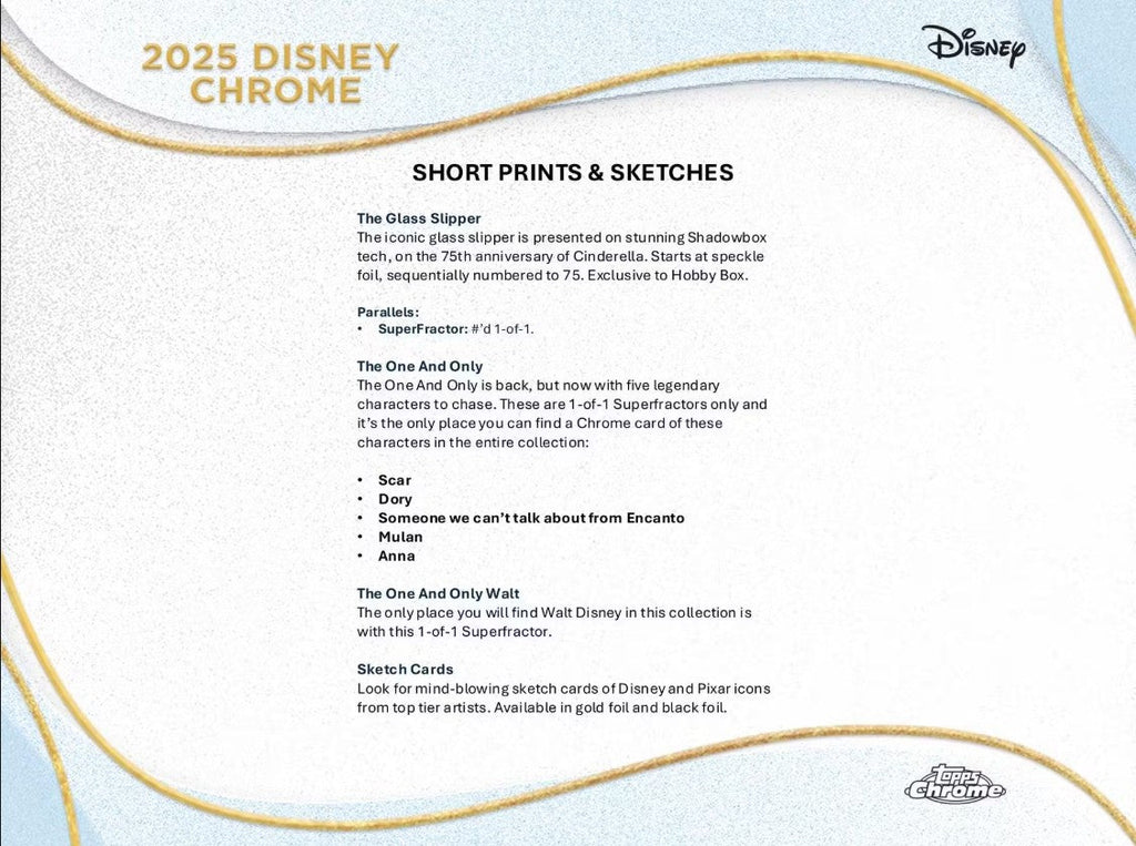 Disney Chrome 7-Pack Blaster 40-Box (Topps 2025) Case