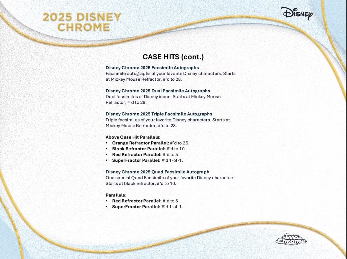 Disney Chrome 7-Pack Blaster 40-Box (Topps 2025) Case