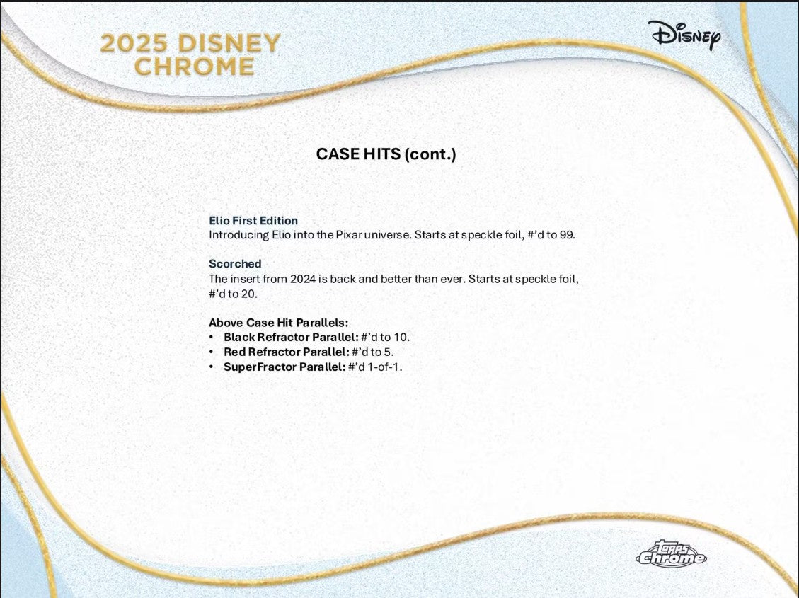 Disney Chrome 7-Pack Blaster 40-Box (Topps 2025) Case
