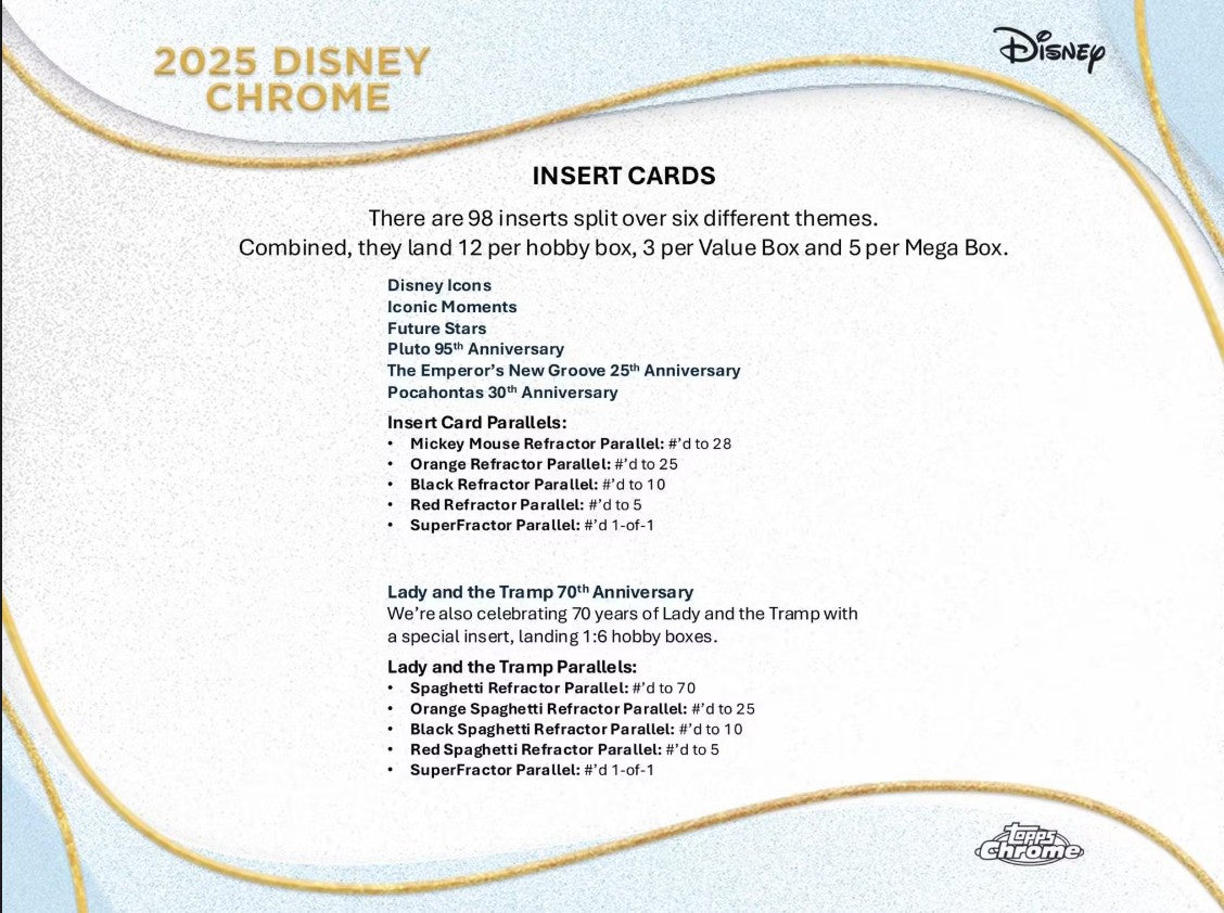 Disney Chrome 7-Pack Blaster 40-Box (Topps 2025) Case