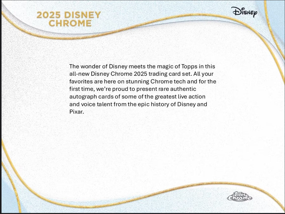 Disney Chrome 7-Pack Blaster 40-Box (Topps 2025) Case