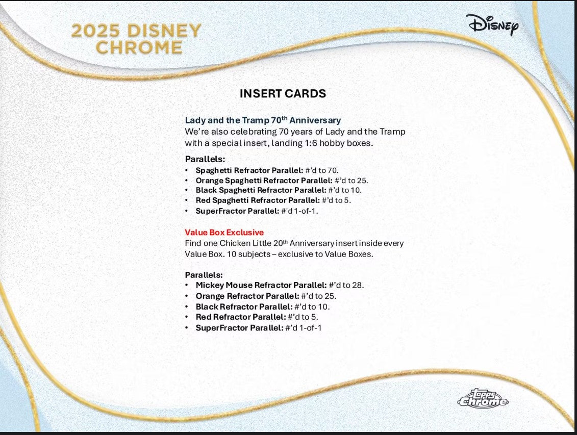 Disney Chrome 7-Pack Blaster 40-Box (Topps 2025) Case